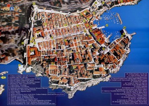 Mapa del Casco Viejo de  Dubrovnik