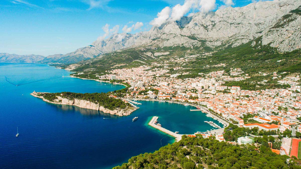 Vista panorámica de Alojamiento y hoteles en Makarska