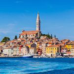 Vista de Rovinj, la ciudad de la región de Istria