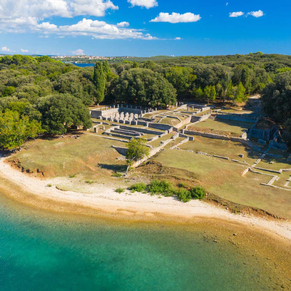 Ruinas en una de las islas Brijuni