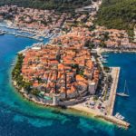 Isla de Korcula Isla de Korcula desde el cielo